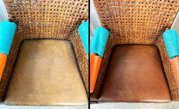 Destroyed Leather Chair Made New Again With Skidmores