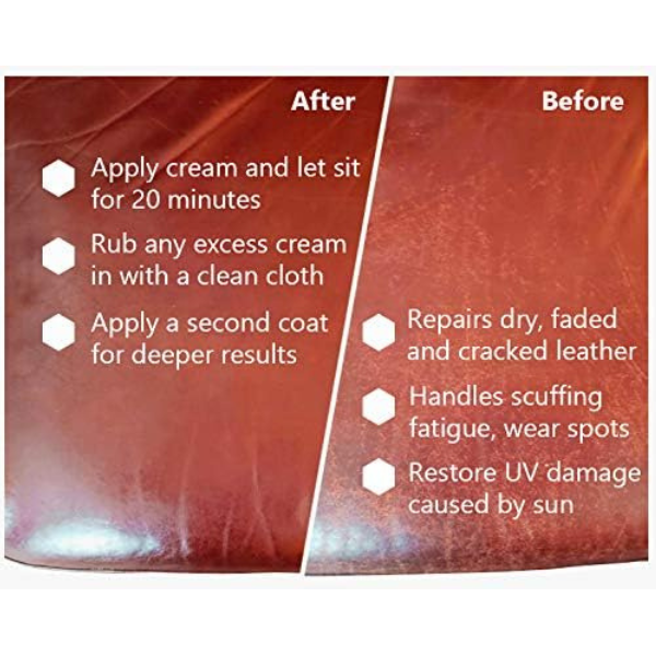 Skidmore's Restoration Cream | Leather Repair Cream for Furniture, Leather Conditioner, Softener | Leather Restoration Cream will Restore Antique Wood | Non-Toxic Formula, Made in USA