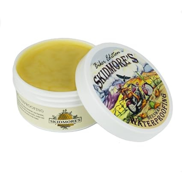 Skidmore's Biker Edition Beeswax Waterproofing Cream | All Natural Formula Protects Your Leather Gear | Made in The U.S.A. | 6 Ounces