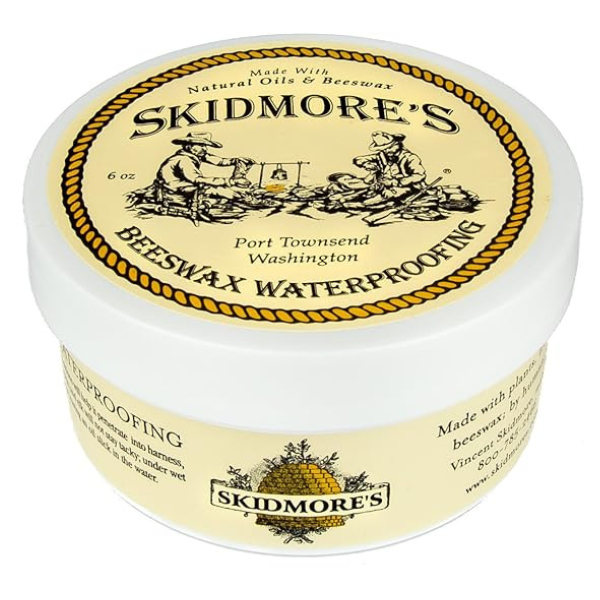 Skidmore's Premium Beeswax Waterproofing | Natural and Non-Toxic Formula Prevents and Protects Your Leather and Wood from Water Damage | Made in USA | 6 Oz